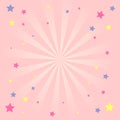 Pink girlish background with stars